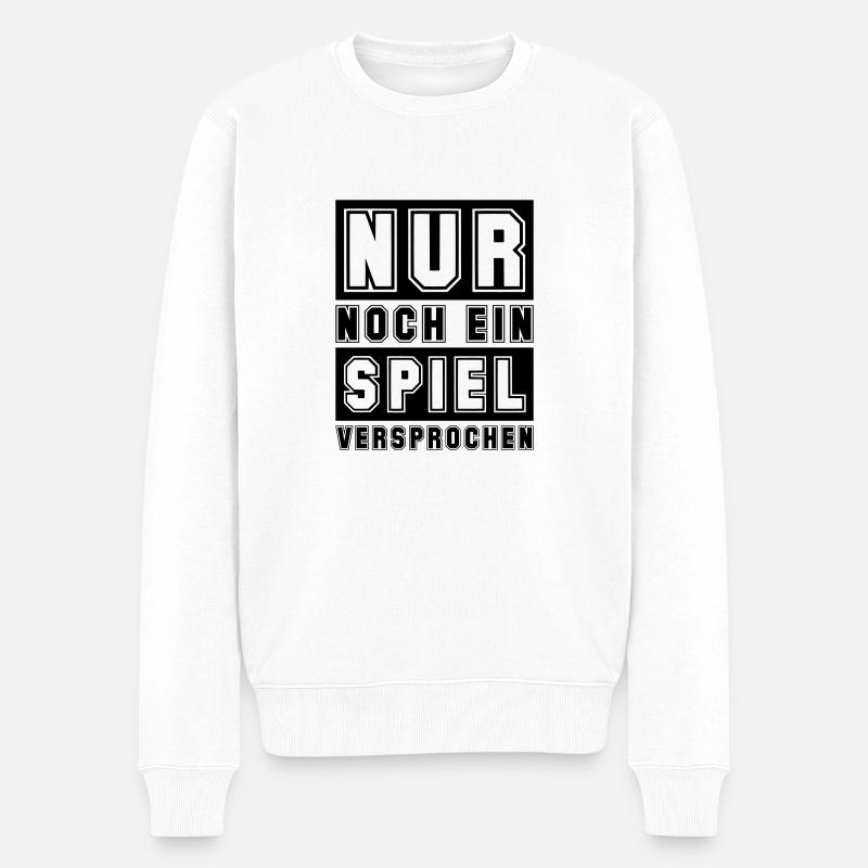 Nur noch ein Spiel - Männer Premium Bio Pullover - Weiß