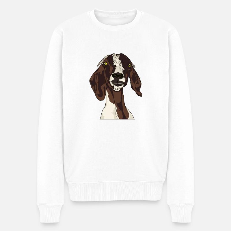 chèvre - Pull Premium bio Homme - blanc