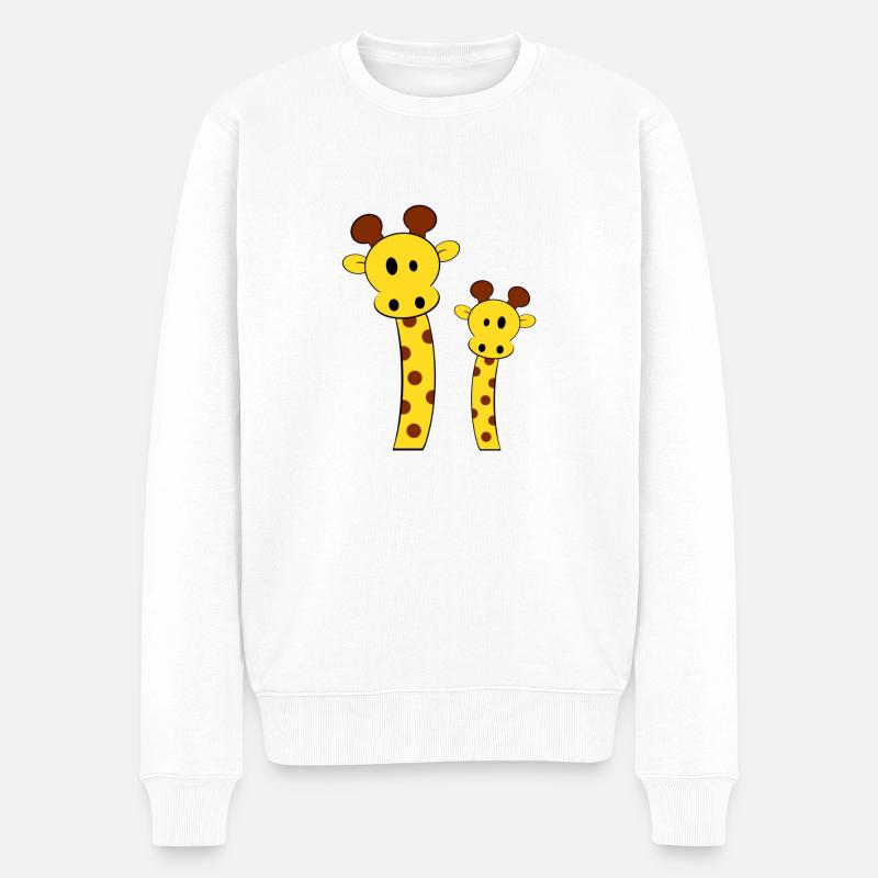 girafe - Männer Premium Bio Pullover - Weiß