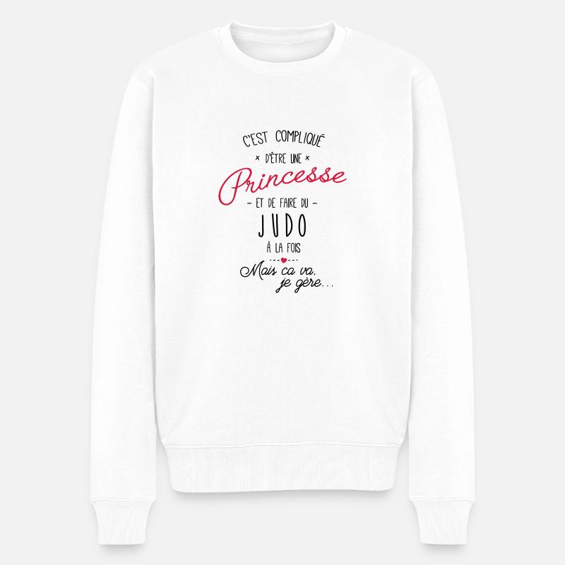 princesse et Judo - Pull Premium bio Homme - blanc