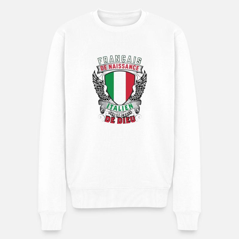 Italien Grâce de Dieu - Pull Premium bio Homme - blanc