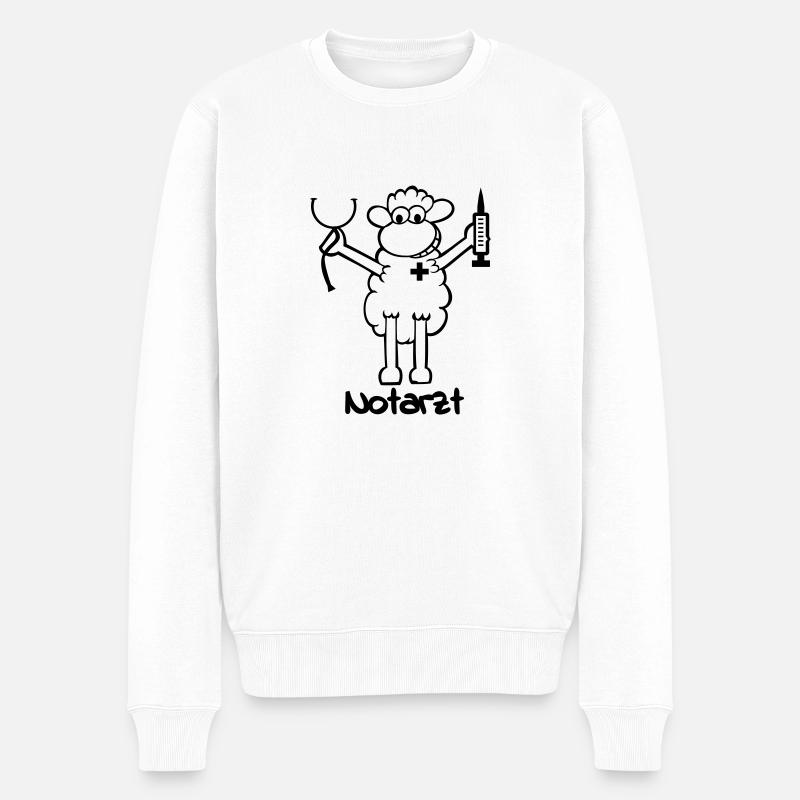 notation 1f - Pull Premium bio Homme - blanc