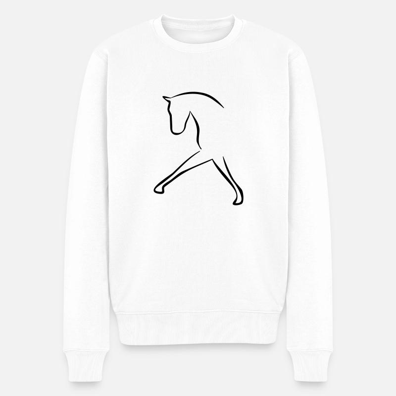 cheval - Pull Premium bio Homme - blanc