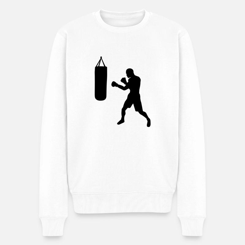 Boxen - Männer Premium Bio Pullover - Weiß
