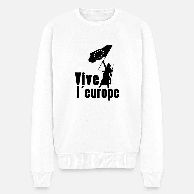 Vive l´europe - Männer Premium Bio Pullover - Weiß