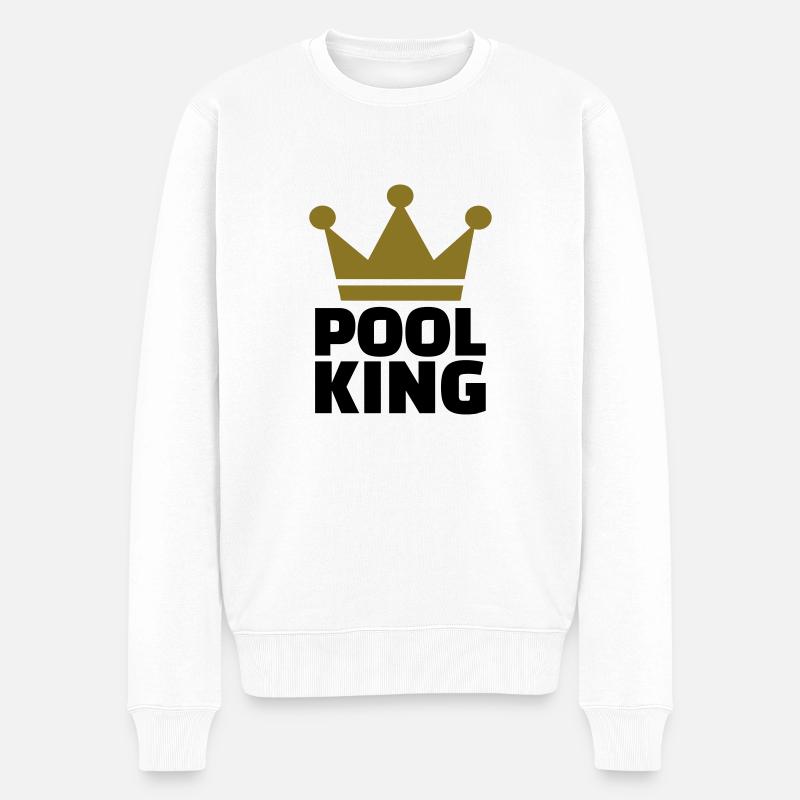 Pool King - Männer Premium Bio Pullover - Weiß