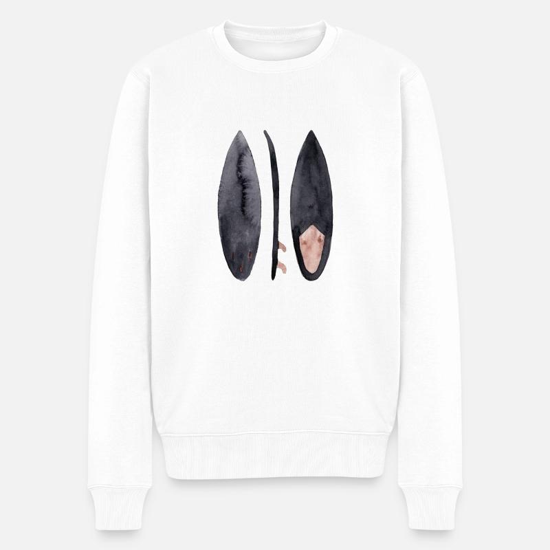 Planche de surf en aquarelle - Pull Premium bio Homme - blanc