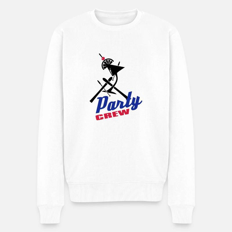 apres_ski_party_crew_3c - Männer Premium Bio Pullover - Weiß