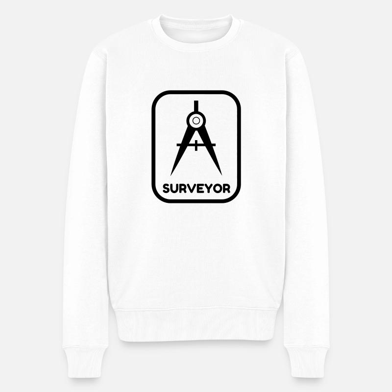 Vermesser / Vermesserin / Topographie / Tiefbau - Männer Premium Bio Pullover - Weiß