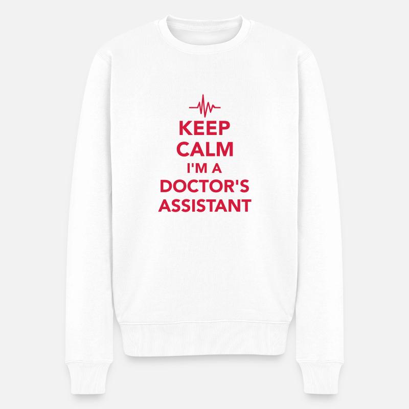 Assistant médical - Pull Premium bio Homme - blanc