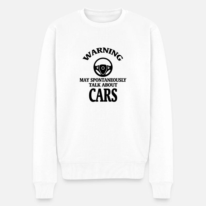Car Auto - Männer Premium Bio Pullover - Weiß