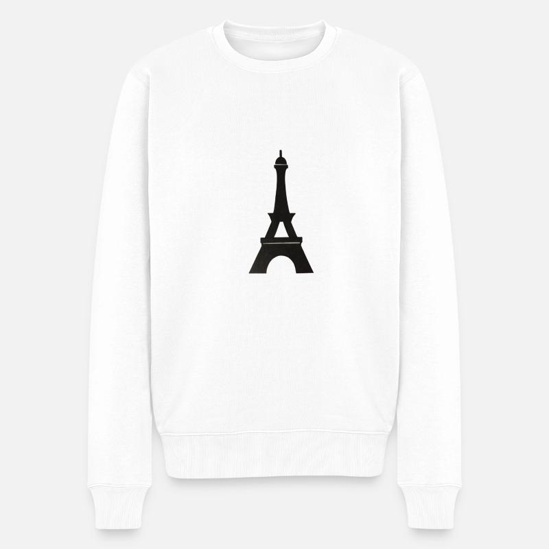 tour eiffel - Pull Premium bio Homme - blanc