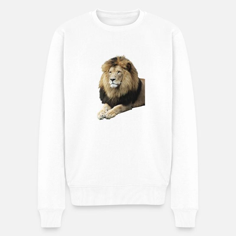 Lion - Pull Premium bio Homme - blanc