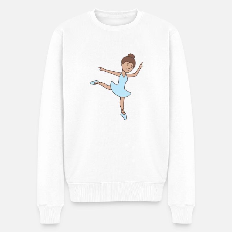 Ballerina - Männer Premium Bio Pullover - Weiß