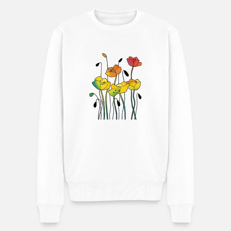 Fleur - Pull Premium bio Homme - blanc