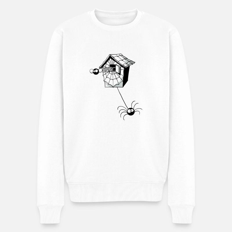 Beth l'araignée fait coucou - Pull Premium bio Homme - blanc