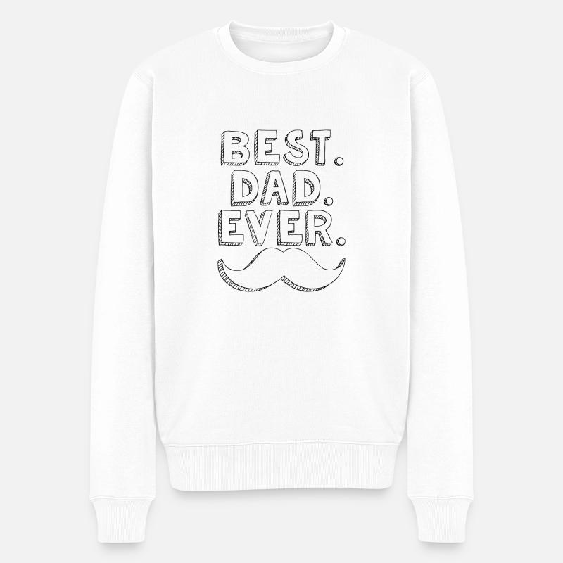 Best Dad Ever - Männer Premium Bio Pullover - Weiß