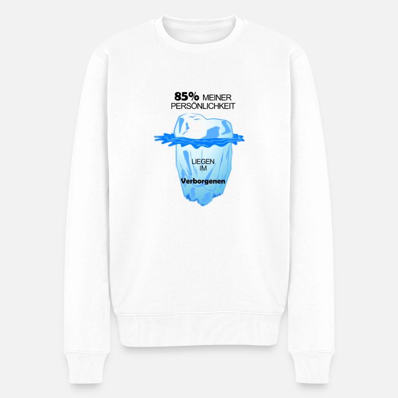 Deine Persönlichkeit ist wie ein Eisberg - Männer Premium Bio Pullover - Weiß