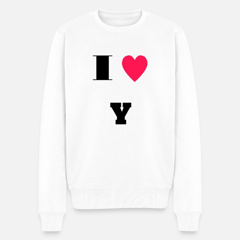 J’aime Y - Pull Premium bio Homme - blanc