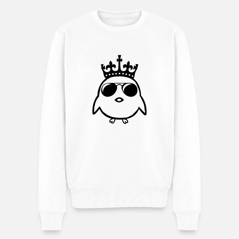 king kücken - Männer Premium Bio Pullover - Weiß
