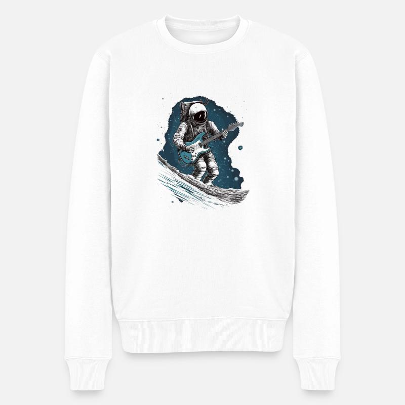 Moon Rock - Männer Premium Bio Pullover - Weiß