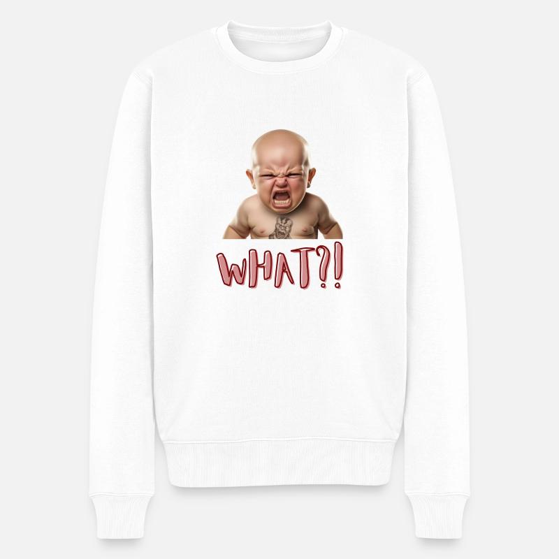 Quoi?! - Pull Premium bio Homme - blanc