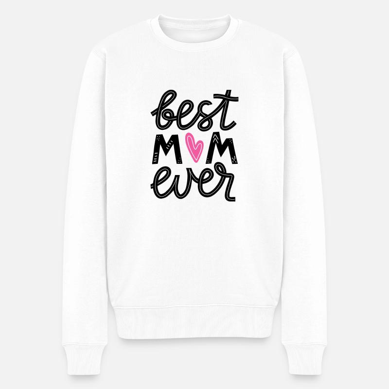 bestmomever - Männer Premium Bio Pullover - Weiß