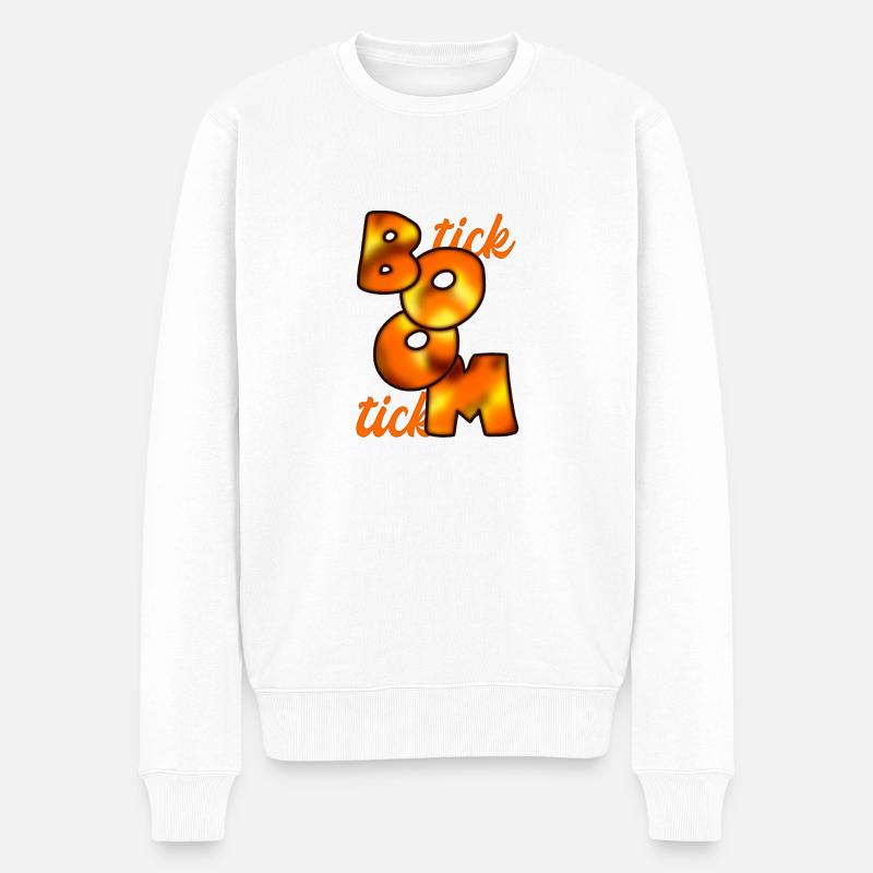 tick tick BOOM - Männer Premium Bio Pullover - Weiß
