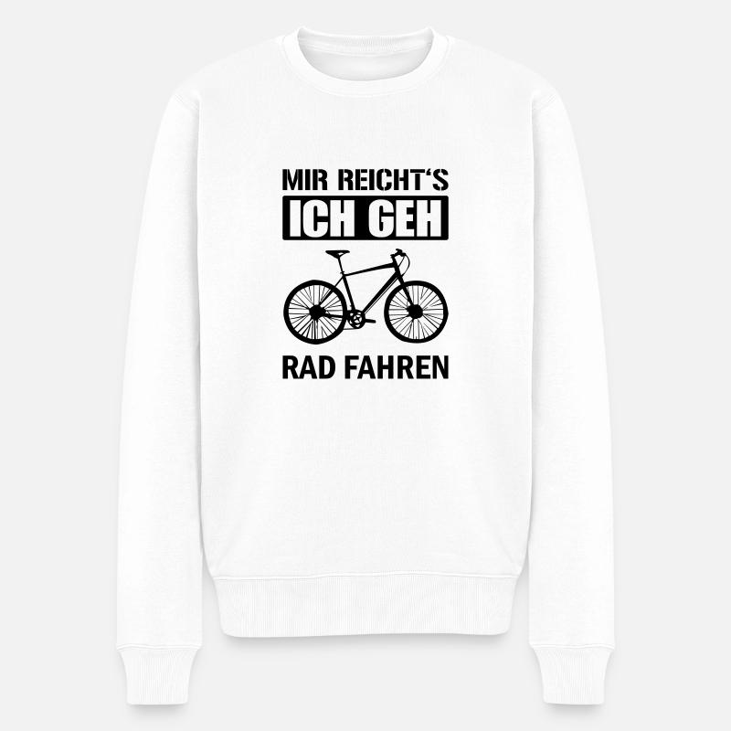 mir reichts rad fahren - Männer Premium Bio Pullover - Weiß