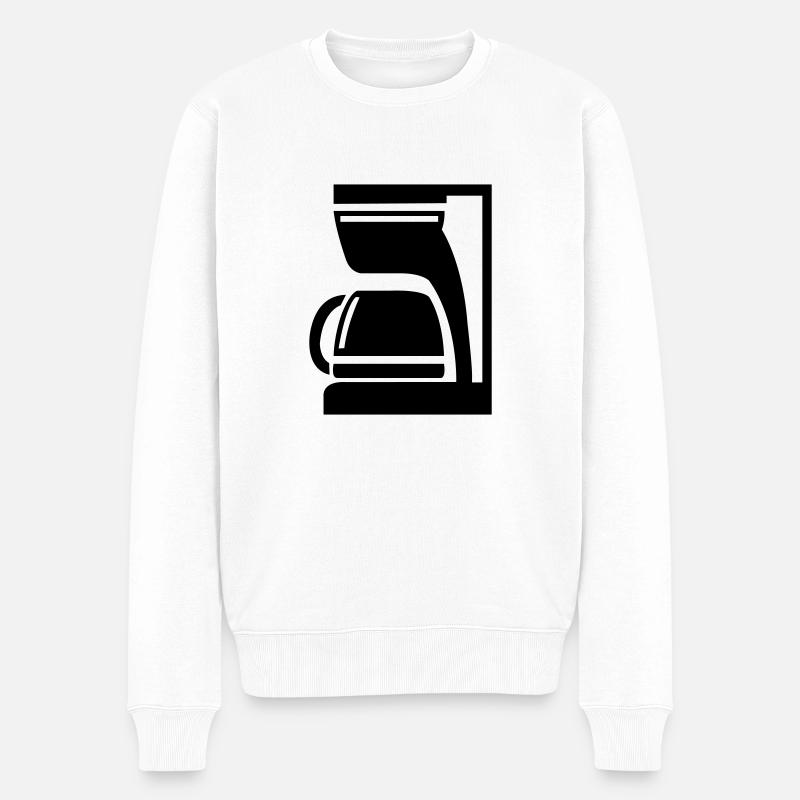 kaffeemaschine espresso - Männer Premium Bio Pullover - Weiß