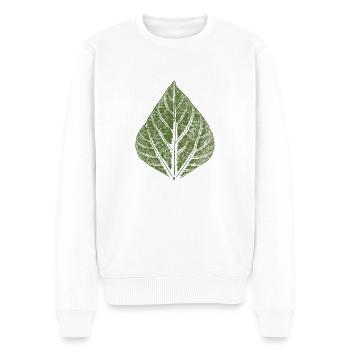 Haricot feuille - Pull Premium bio Homme - blanc - Devant - Thijin (182cm)