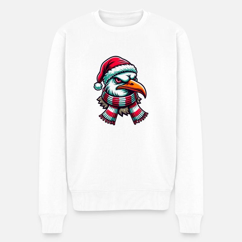 Moin Seagull Noël - Pull Premium bio Homme - blanc