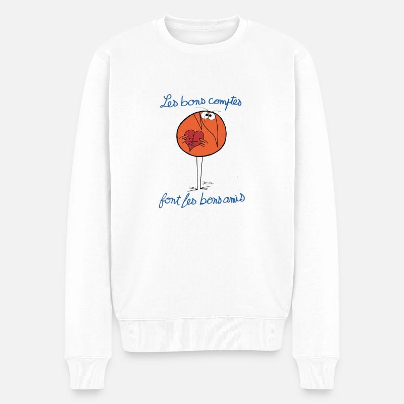 Die richtigen Konten - Männer Premium Bio Pullover - Weiß