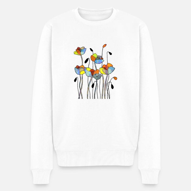 Fleur - Pull Premium bio Homme - blanc