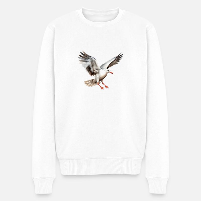 Mouette - Pull Premium bio Homme - blanc