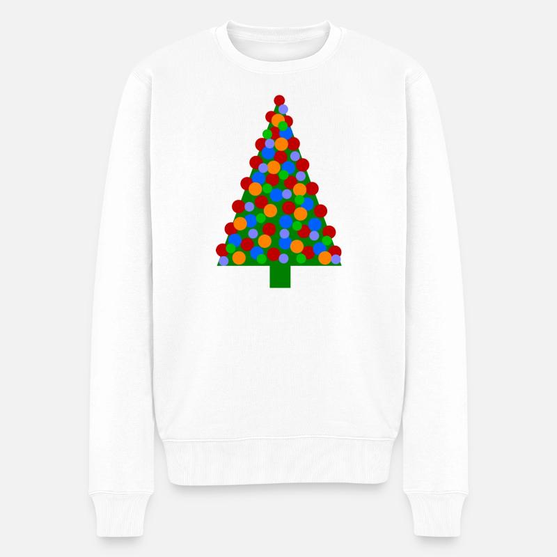 Tannenbaum Weihnachten - Männer Premium Bio Pullover - Weiß