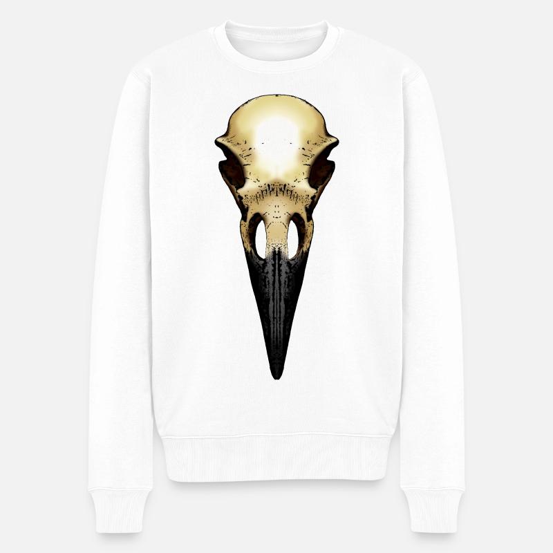 Rabenschädel - Männer Premium Bio Pullover - Weiß