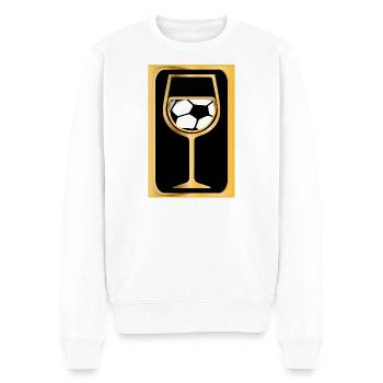 White Wine Footballer - Men's Premium Organic Jumper - white - Front - Thijin (182cm)