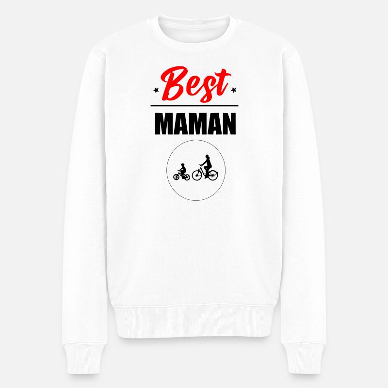 Best maman - Pull Premium bio Homme - blanc