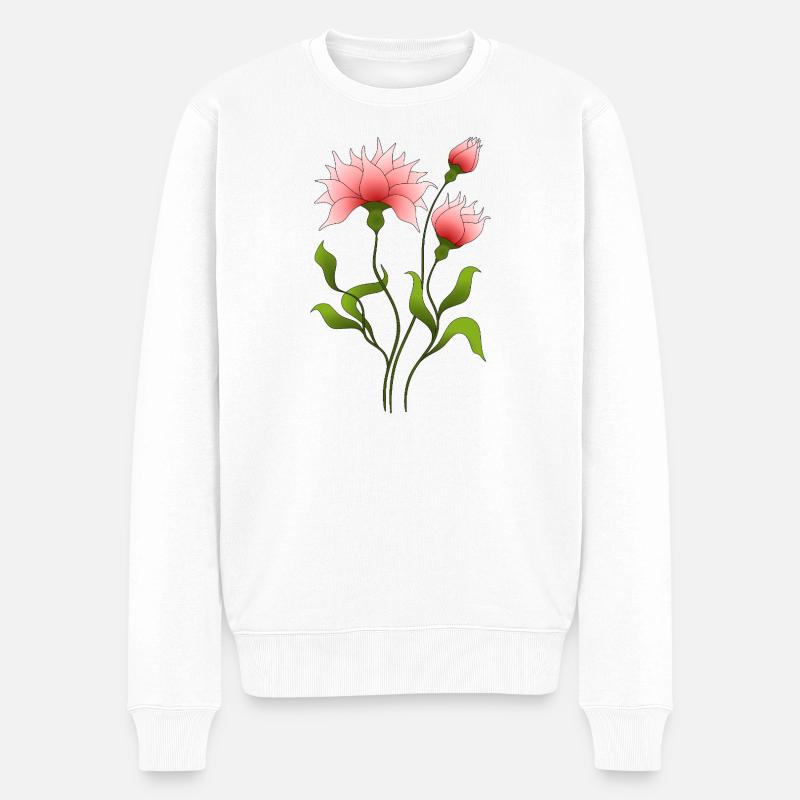 Fleur - Pull Premium bio Homme - blanc