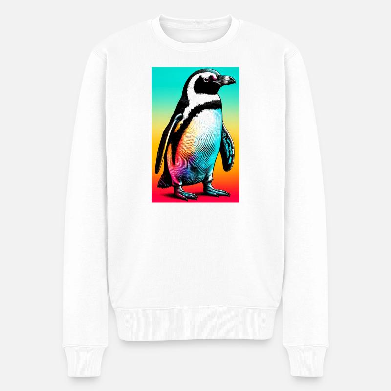 Pinguin - Männer Premium Bio Pullover - Weiß
