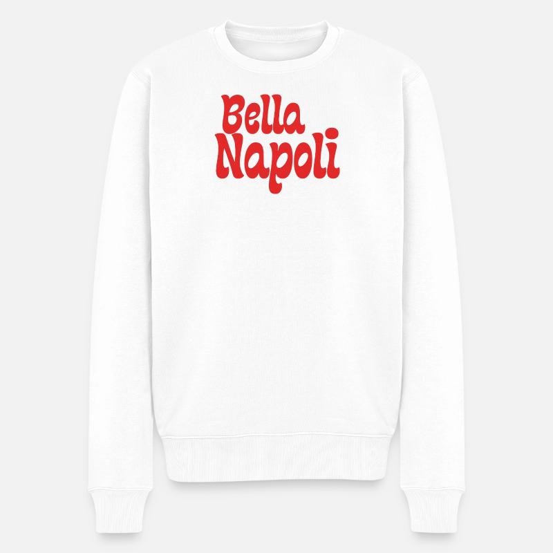 Bella Napoli - Männer Premium Bio Pullover - Weiß