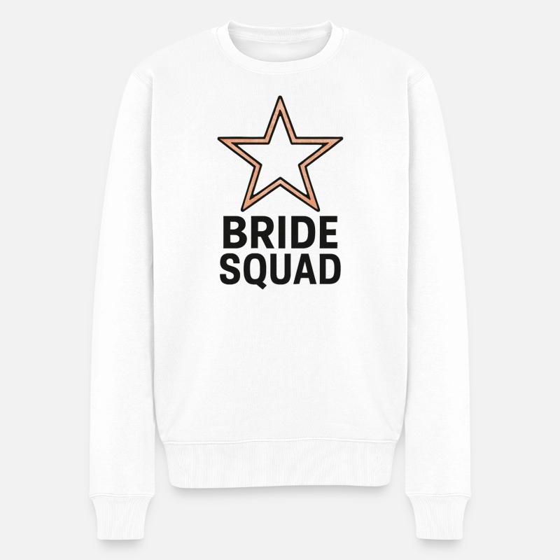 BRRIDE SQUAD - Brautteam - Junggesellenabschied - Männer Premium Bio Pullover - Weiß