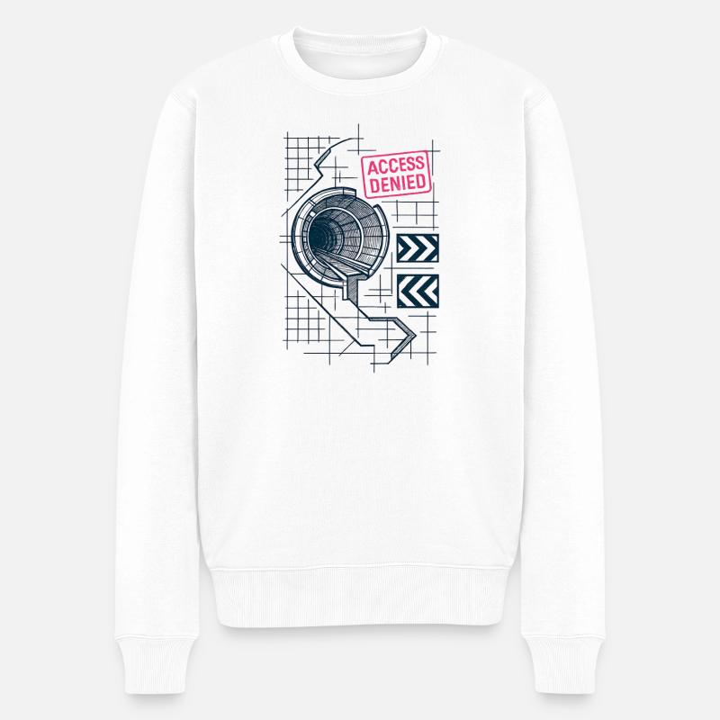Kein Zugang – Unterirdisch - Männer Premium Bio Pullover - Weiß