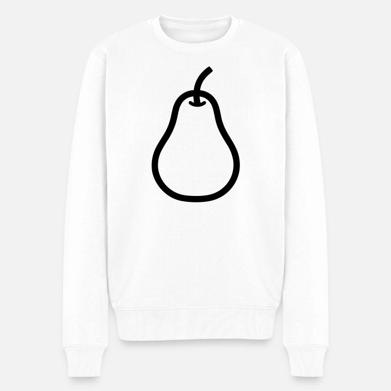 Birne - Männer Premium Bio Pullover - Weiß