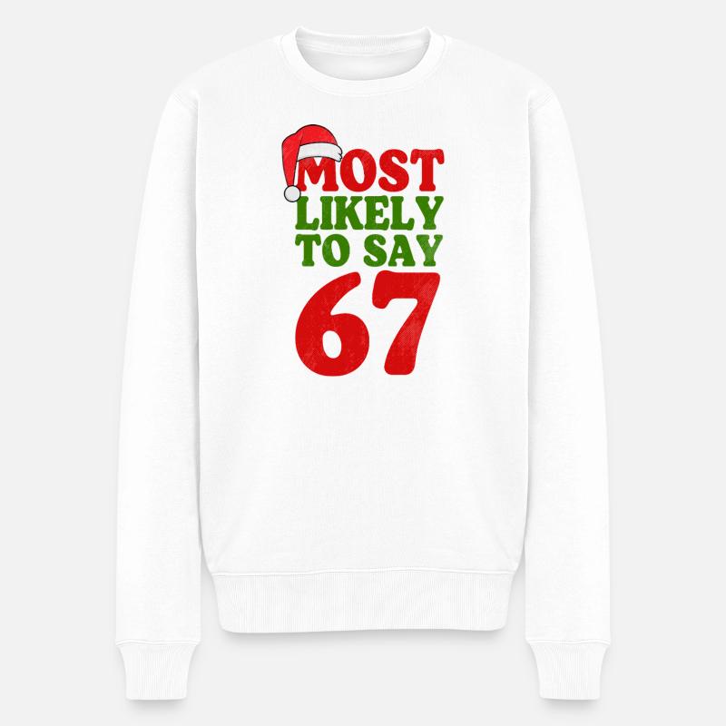 Le plus probable pour dire 67 Noëls drôles - Pull Premium bio Homme - blanc