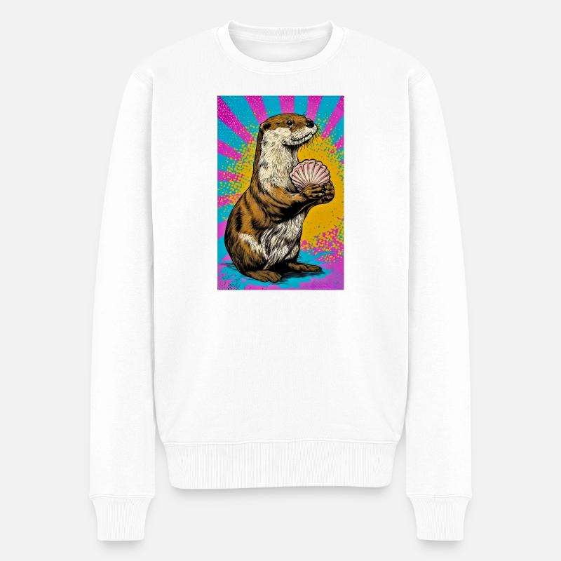 loutre - Pull Premium bio Homme - blanc