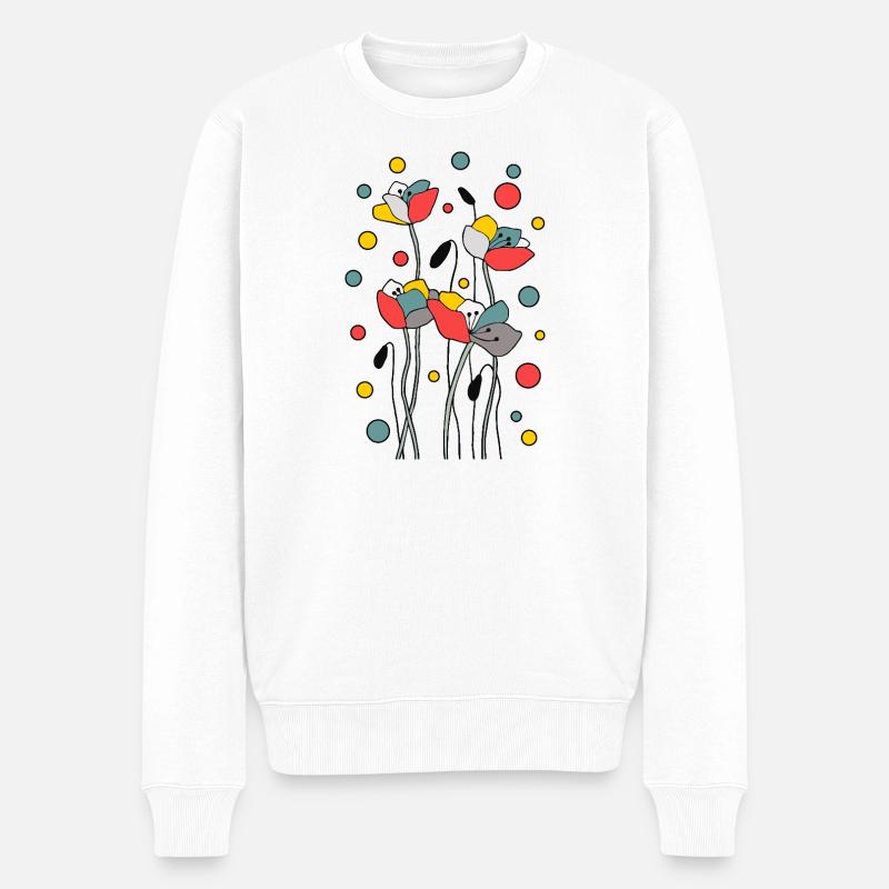 Fleur - Pull Premium bio Homme - blanc