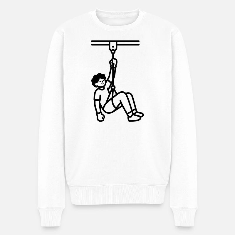 Tyroliennes - Pull Premium bio Homme - blanc