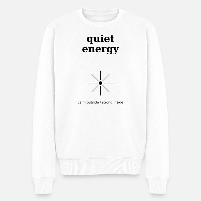 Énergie silencieuse - Pull Premium bio Homme - blanc